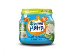 Пюре Фрутоняня Мой первый салатик капуста брокколи кабачок и цветная капуста с 5 мес 80 г