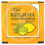 Аскорбиновая кислота, порошок для приготовления раствора для приема внутрь 2.5 г 1 шт ЛС