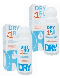Средство DryRu Лайт от потоотделения для всех типов кожи (антиперспирант для ежедневного применения) 2 шт. 50 мл