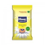 Салфетки влажные, Kleenex (Клинекс) 10 шт для чувствительной кожи с экстрактом ромашки