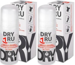 Средство DryRu Сенситив от обильного и нормального потоотделения (антиперспирант для чувствительной кожи) 2 шт. 50 мл
