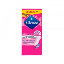 Прокладки женские ежедневные Libresse Дэйли фреш мультистайл 60 шт.