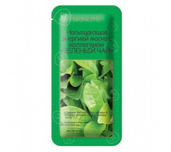 Маска Skinlite Зеленый чай массажная насыщающая энергией с коллагеном 1 шт. 10 мл