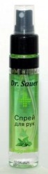 Спрей для рук Dr. Sauer с антибактериальным эффектом пепперминт (перечная мята) 70% спирт 60 мл